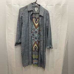 Women’s long button up shirt #23